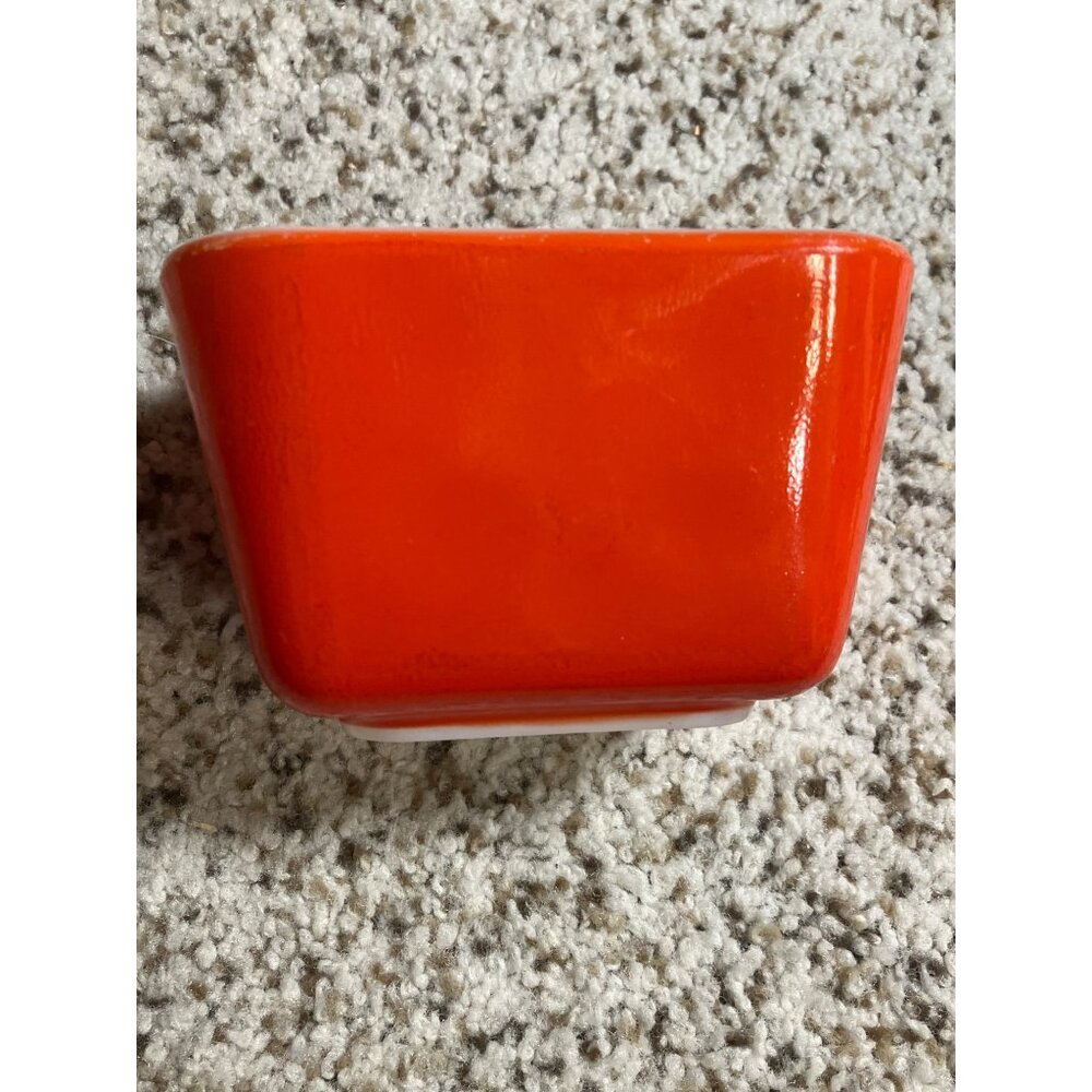 Red Pyrex 501 B Refrigerator Vintage Dish No Lid